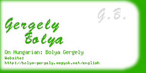 gergely bolya business card